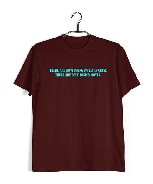 Chess Steinitz There's No Winning Move in Chess Sports Casual Graphic Printed T-Shirt for Men